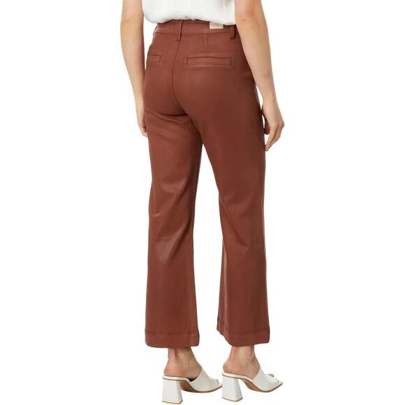 PAIGE Women's Leenah Ankle Patch Pockets Clay Sunset Luxe Coating Size 29 - Picture 2 of 16